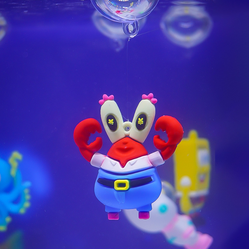 Nuevo Adorno Flotante de Bob Esponja para Acuario, Hombre Gordo Azul Buceador, Decoración Nueva y Popular en el Extranjero