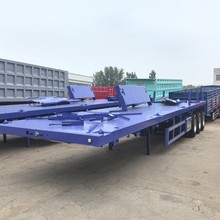 厂家40尺集装箱运输平板半挂车挂车集卡平板牵引拖挂车2轴挂车板