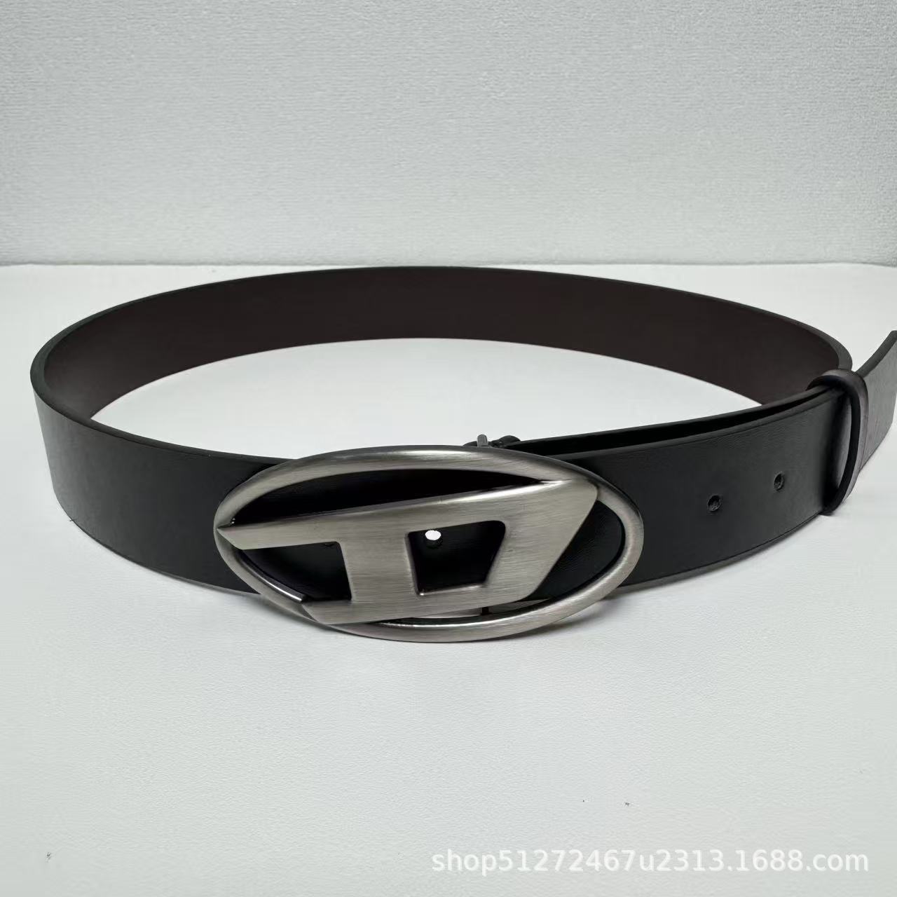 Diesel Oval D Logo Belt Black