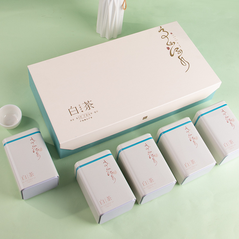 新款白茶空礼盒五罐半斤装250g礼品盒安吉正安靖安特产春茶包装盒