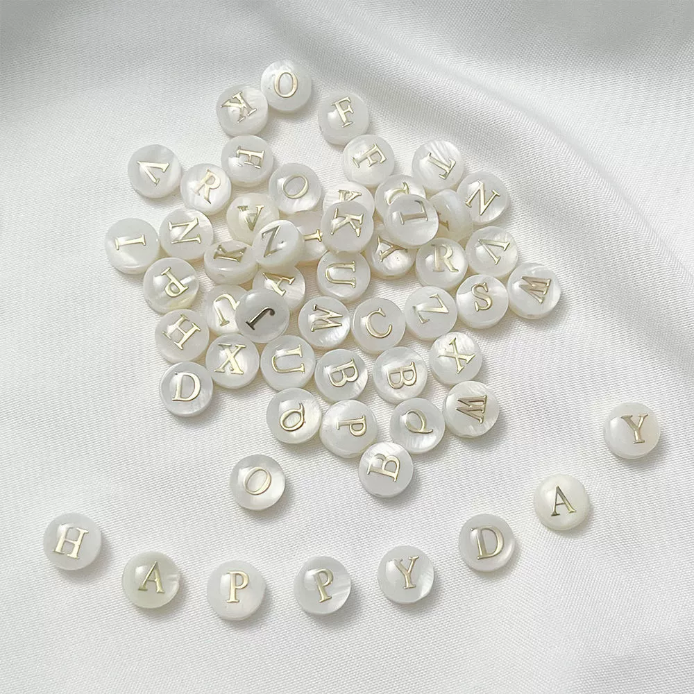 6 мм натуральные ракушки, двусторонние масляные капли, 26 букв, прямые отверстия, плоские бусины-разделители, браслет «сделай сам», ювелирные изделия из бисера, аксессуары, материал