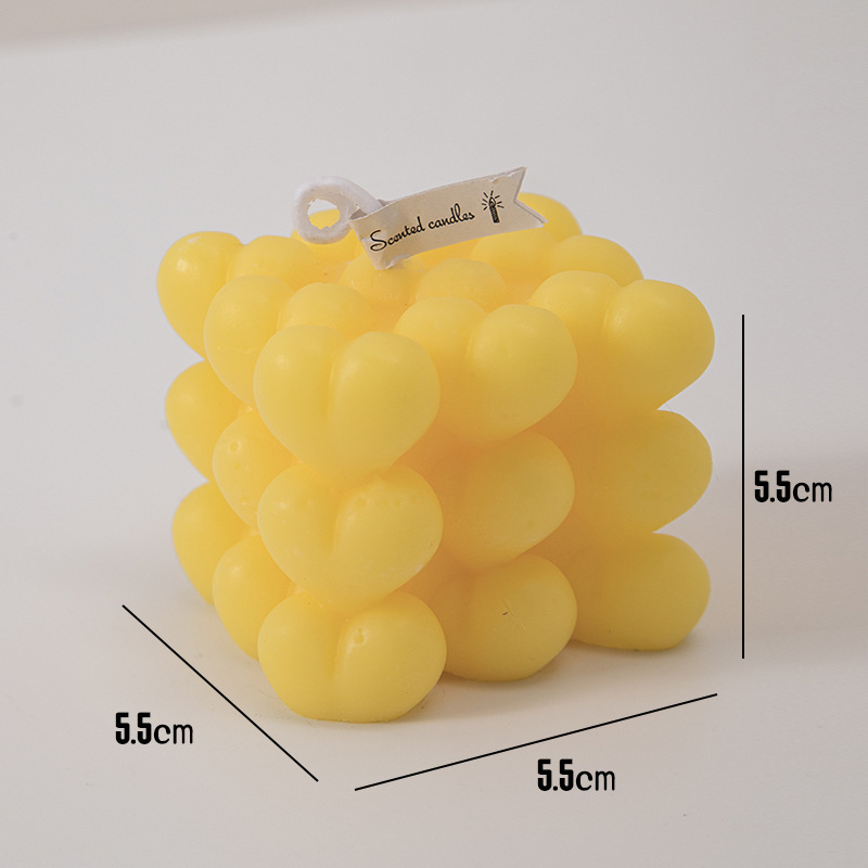 Cubo de amor de modelado de panela de banano creativa hecha a mano DIY adornos de mano regalo de la promesa de boda de Qixi