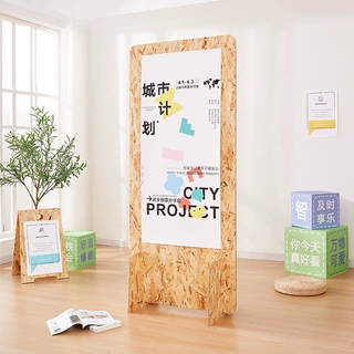 欧松板落地式广告立架门型丽屏展板活动招聘展示宣传展示板展览架