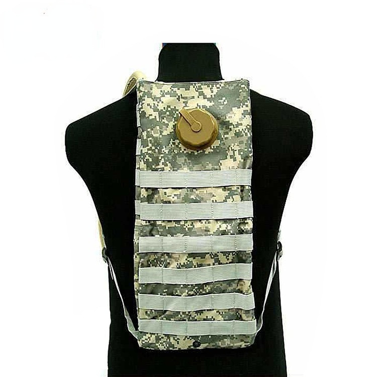 Bolsa de agua para ciclismo al aire libre con bolsa de agua para aliviar la sed de 3L, mochila de montañismo, deportes de senderismo, bolsa táctica de camuflaje, bolsa de agua