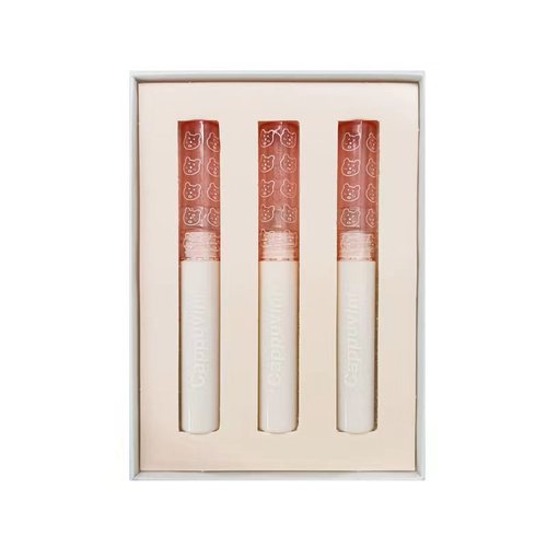 Cappuvini bubble lip glaze set, mirror water-gloss glass pouty lips, long-lasting and not easy to fade student lipstick
