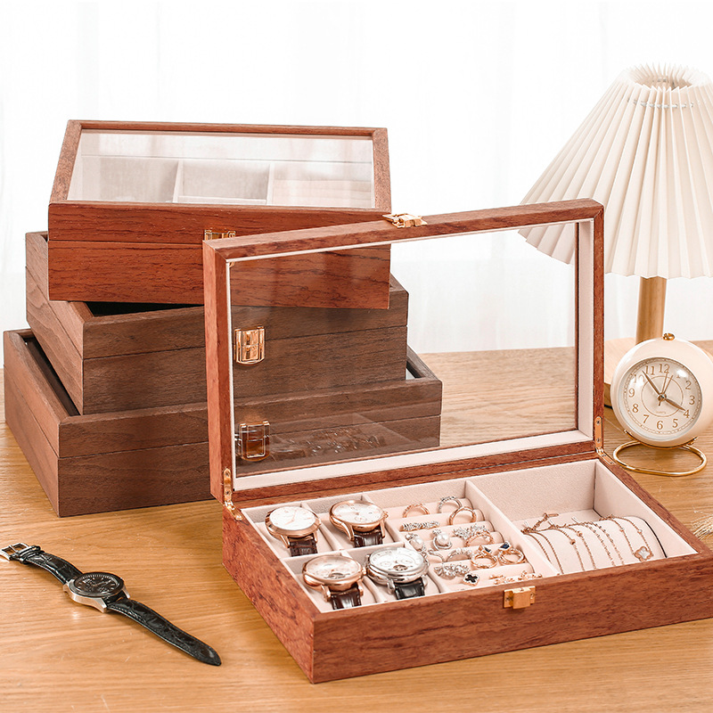 戒指耳环吊坠手表饰品收纳盒手饰包装盒现货木质项链盒首饰盒