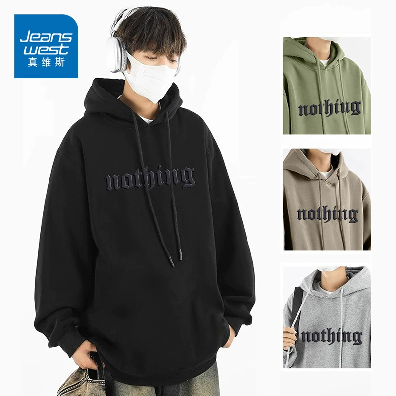 True Weiss Мужская свитер 2025 новый американский hiphop тренд для мальчиков топ плюс размер свободный пиджак с капюшоном