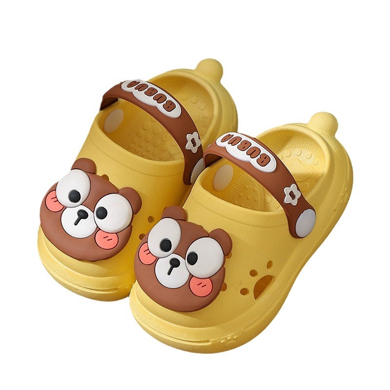 Children's Korean-style new summer slippers 2024 girls' fashion closed toe slip-on slippers outdoor casual beach shoes