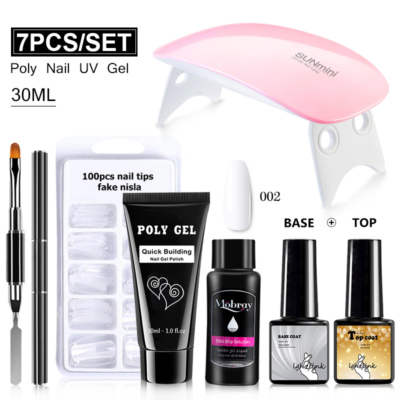 Traje de pegamento de extensión de cristal de uñas transfronteriza traje de herramientas de uñas traje de lámpara de uñas conjunto completo en stock