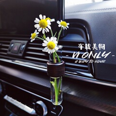 黒胡桃実木車載水培試験管生け花植物自動車内装花瓶エアコン吹出口香薫装飾