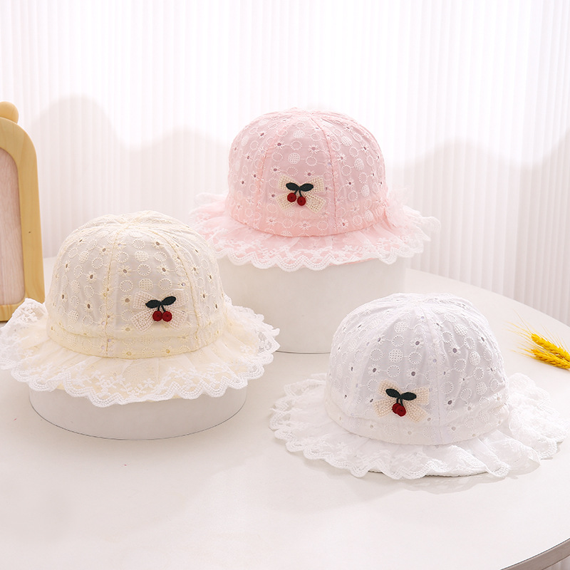 Sombreros para bebés pequeños meses sombreros para bebés de primavera y otoño delgados 6 - 12 meses sombreros de sol de encaje para bebés verano