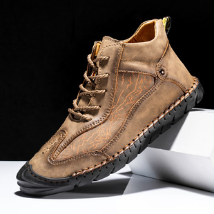 2023 New Autumn Independent Station Cross-border Explosions Handmade Martin Boots Men's Classic Fashion Wear-resistant Outdoor Men's Boots