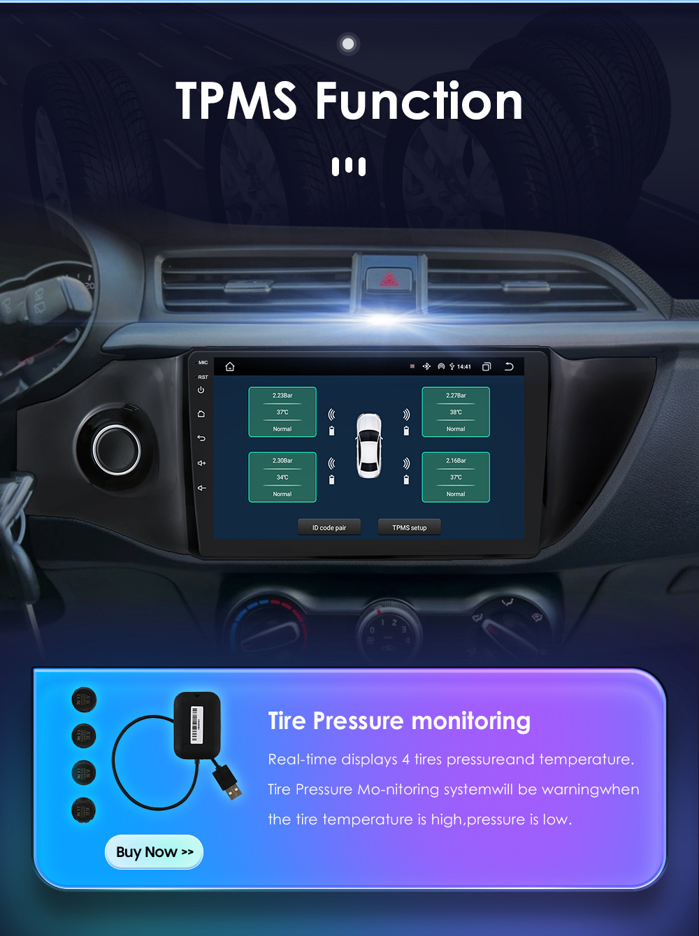 Cross-Border Product 9inch Is Suitable for 17-19 Kia K2 Car Mp5 Radio Multimedia Gps Android Navigation
