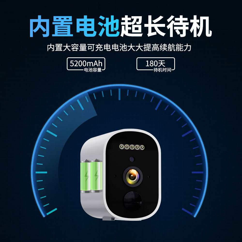 2025 nueva cámara de vigilancia transfronteriza sin conexión monitor de alta definición interior a color completo para el hogar monitoreo de baja potencia