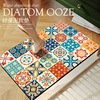 Hair -free process water absorption bathroom fast dry -sliding door cushion cushion soft floor cushion diatom mud machine washing home foot pads