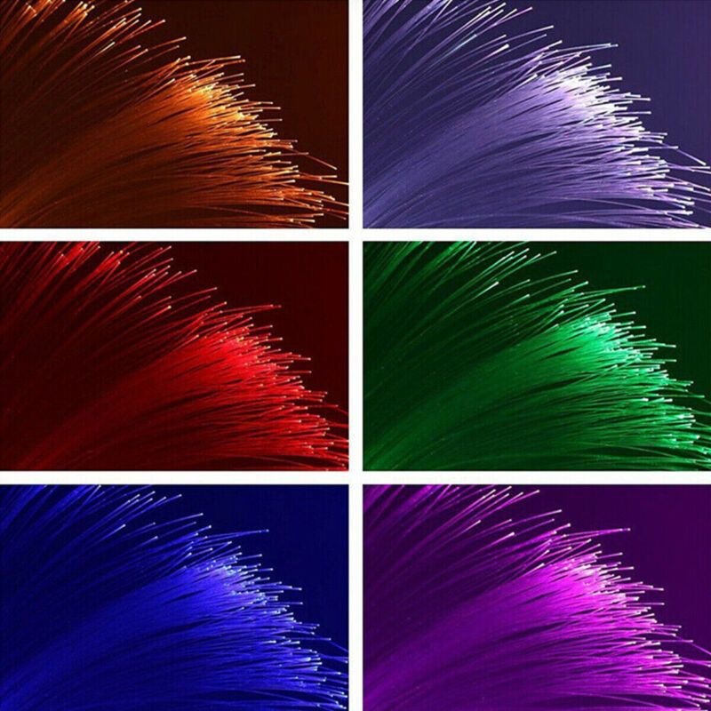 Flashing RGBW starry sky car sound-controlled fiber optic lights, remote control, mobile app control, car music starry sky modification