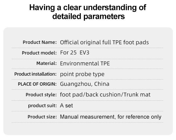 Suitable for 2025 Kia Ev3 Car Floor Mats, Special Tpe Floor Mats, Trunk Mats, Cross-Border Supply