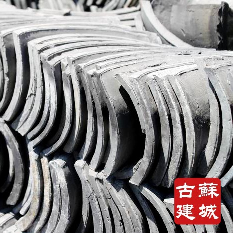 供应斜沟滴水瓦 古建砖瓦蝴蝶瓦系列 苏城园林古建新型灰瓦批发