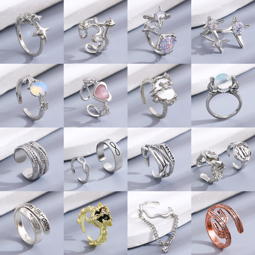 Stylish Women's Niche Bow-Knot INS-Style European & American Hand Jewelry Accessory: Elegant Open-End Ring for the Index Finger