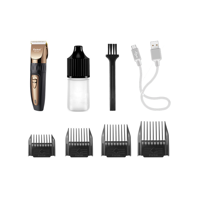 Cortadora de cabello eléctrica al por mayor transfronteriza kemei KM-1255 mini cargador de cortadora de cabello recargable universal