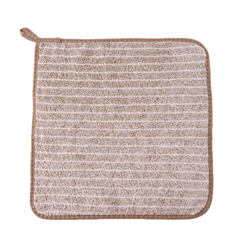 Paño de cocina multifuncional Paño de cocina de doble capa engrosado sin aceite, estropajo, paño absorbente, paño de esponja de hilo de algodón de seda plateada