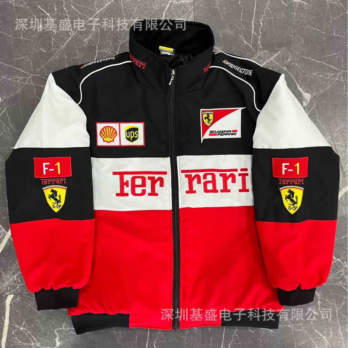 F1赛车服刺绣f1赛车服欧美风摩托车骑行服外套棒球服飞行支持定制