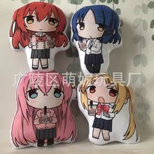 动漫孤独摇滚周边毛绒抱枕山田凉印花娃娃靠垫加吱吱叫挂件钥匙扣