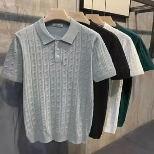 Short-sleeve summer business men's polo shirt slim fit casual middle-aged stylish urban regular simple