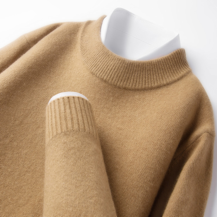 Puyuan 100% Pure Wool Sweater Men's Half-Turtleneck Sweater Men's Medium-Neck Large Size Knitted Base Layer Cashmere Sweater Feel Puyuan 100% Pure Wool Sweater Men's Half-Turtleneck Sweater Men's Medium-Neck Large Size Knitted Base Layer Cashmere Sweater Feel