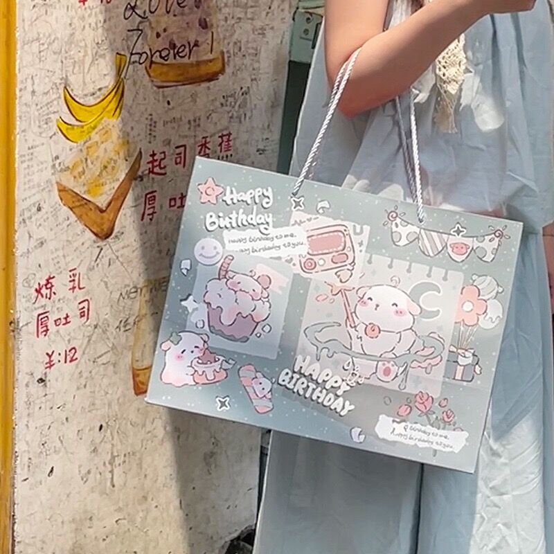 생일 계획 돌고래  흰색 판지  스몰 사이즈 (30cm * 12cm * 24cm)