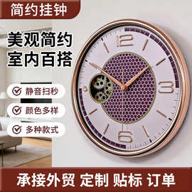 钟表美观大气多种款式立体塑料钟表网红卧室个性静音扫秒石英钟表
