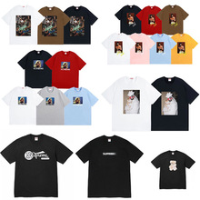 跨境美潮Supreme字母印花T恤box圆领短袖重磅男女宽松休闲T恤男女