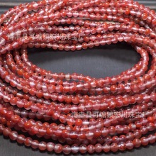 批发南红手串佛珠项链冰飘柿子红天然南红玛瑙三四圈手链女款饰品
