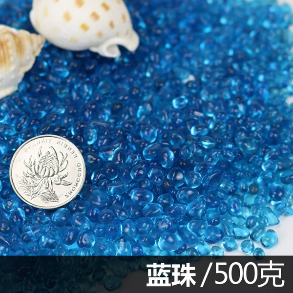 Sea blue glass stone/500g