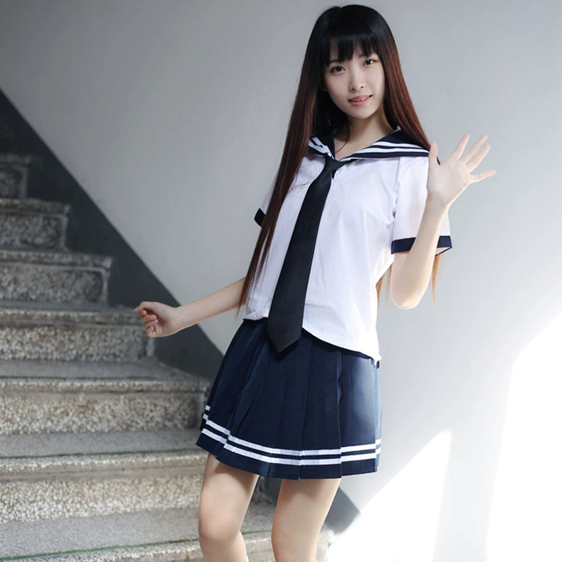 Японский JK Студенческая форма Мягкий костюм сестры Кансай грудной костюм моряка с короткими рукавами Костюм в академическом стиле Классная форма Женский галстук на поясе