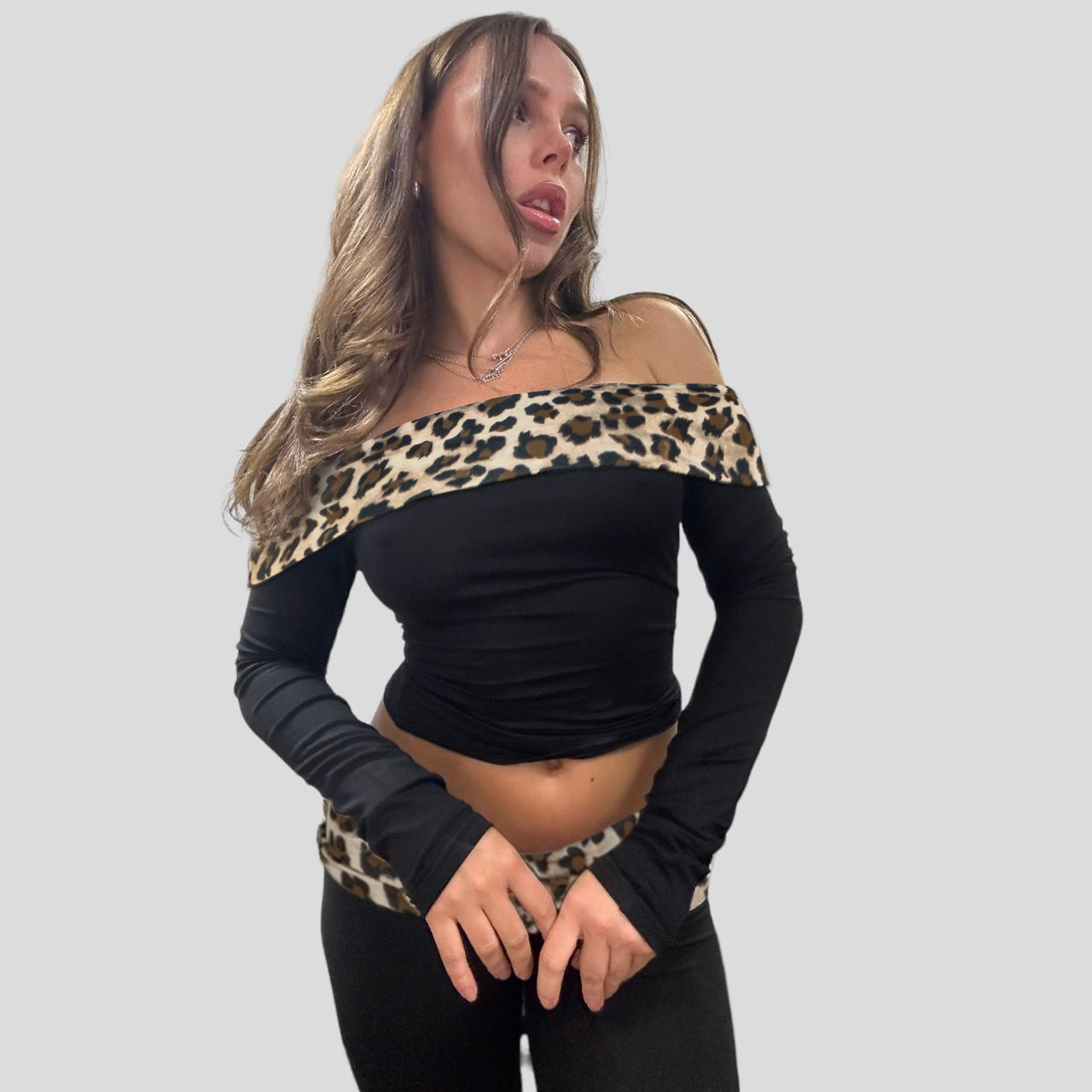 Daily Women's Streetwear Leopard Spandex Polyester Pants Sets Pants Sets display picture 7