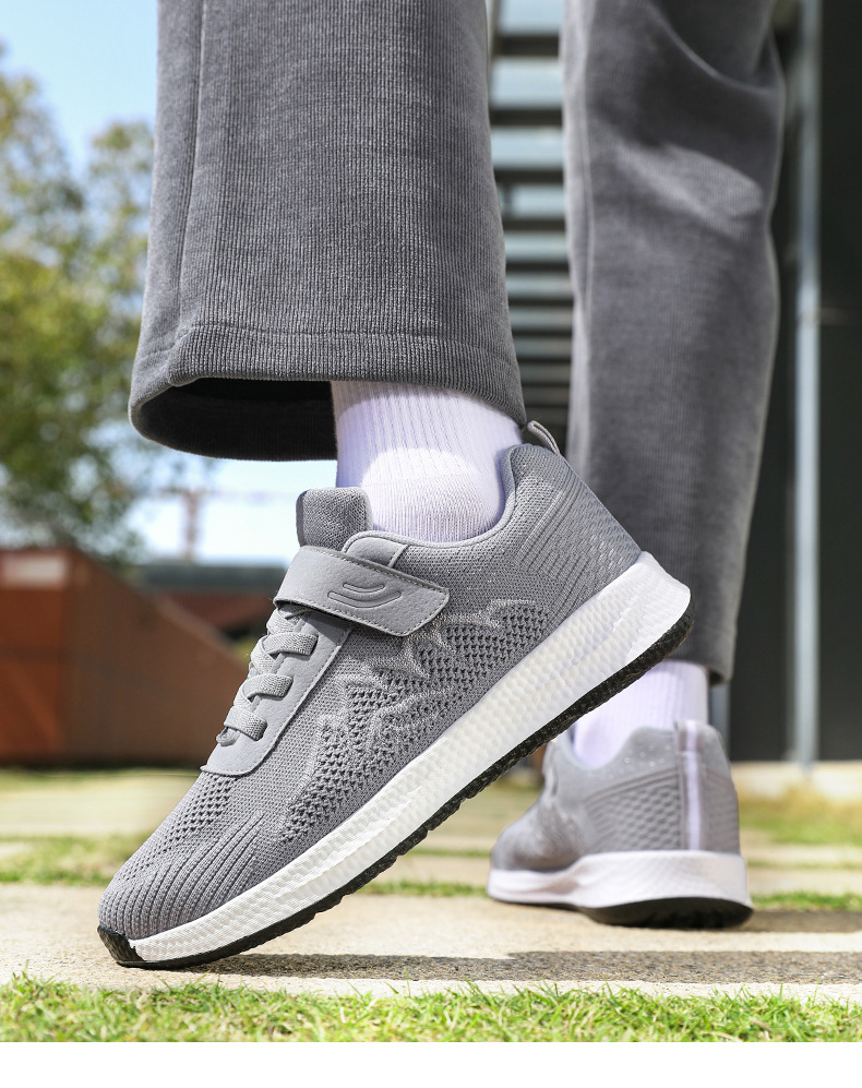Cross-border Plus-size Breathable Walking Shoes, Lightweight Soft-soled Sneakers Middle-aged Men, Casual_vogvips.com