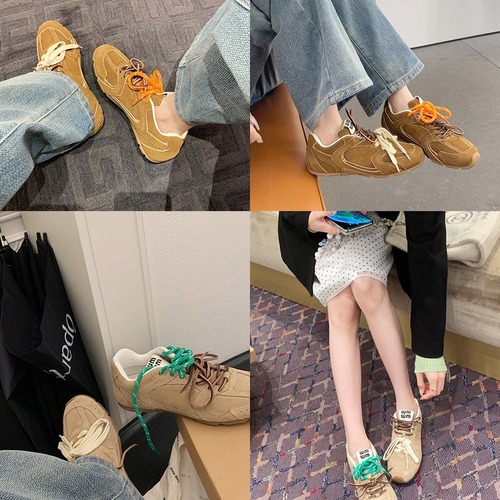 Vintage Tie-Dye Versatile Breathable Casual Sports Training Ah-Gong Shoes for Women 2024 New Arrival