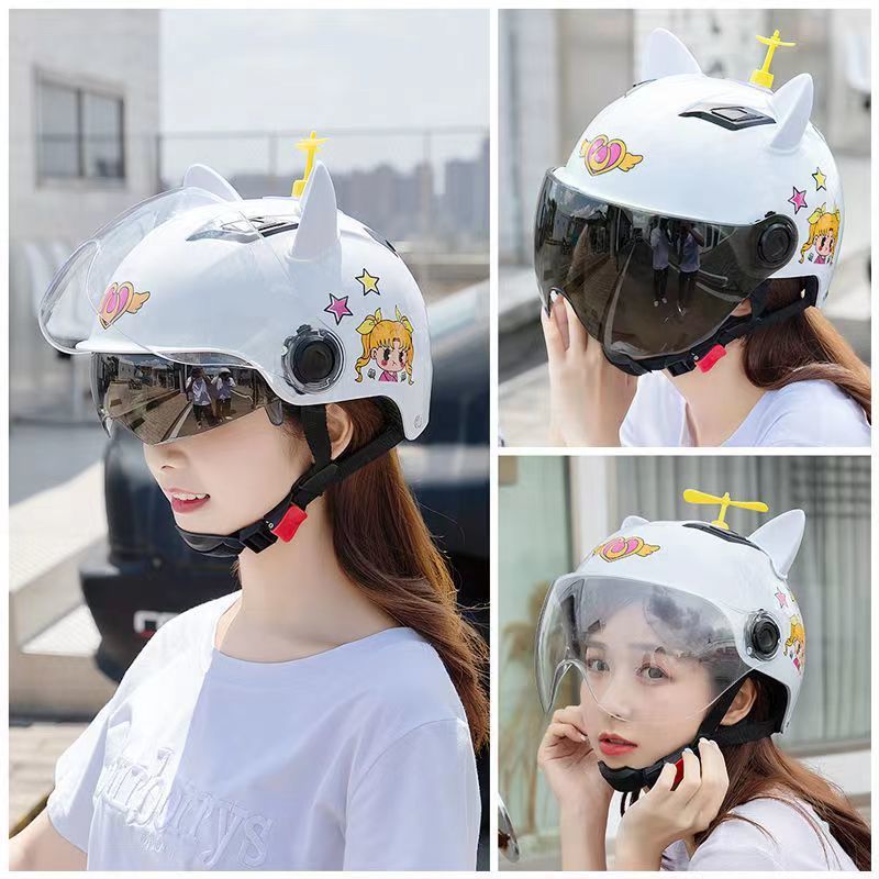 Suitable for new national standard electric bottle motorcycle helmet four seasons universal safety cap summer sunscreen light half helmet