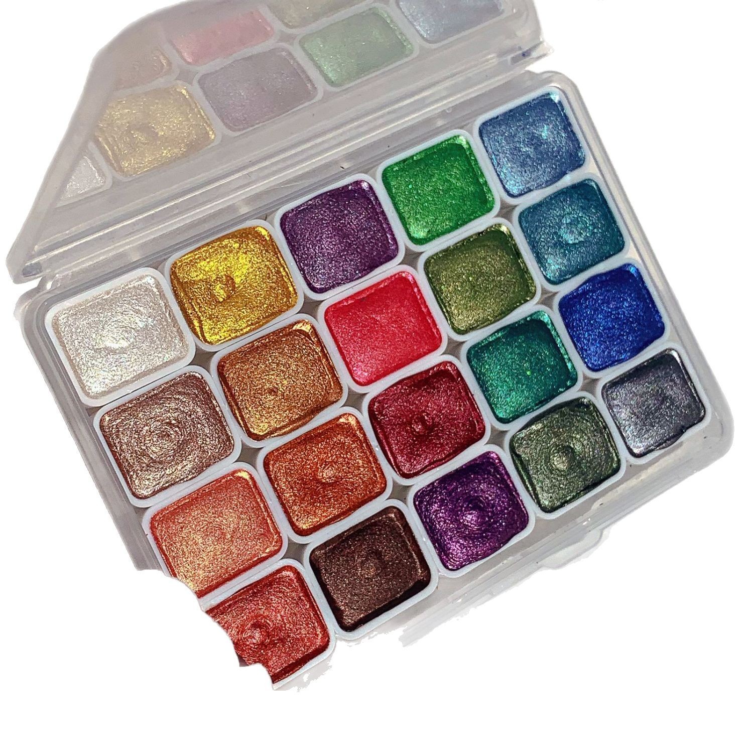 Concentración de pigmentos de acuarela perla nueva pintura china de color Dunhuang manicura flor de pintura de arte polvo flash sólido