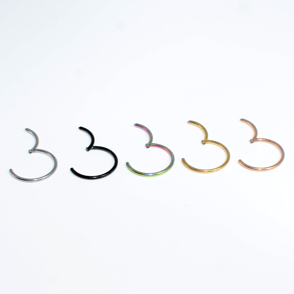 Simple Style Circle Stainless Steel Plating Nose Ring display picture 3