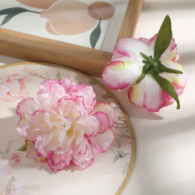 DIY手シミュレーション焼辺牡丹帽子服アクセサリー花花頭絹花偽花結婚祝い花壁装飾|undefined