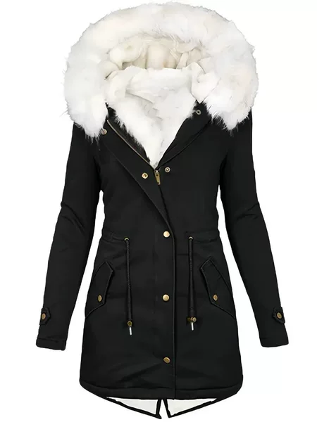 Cross-border Explosions Hot plus size Cotton Coat Women's Hooded Fur Collar Waistline Slimming Thickened Warm Mid-length Cotton Coat