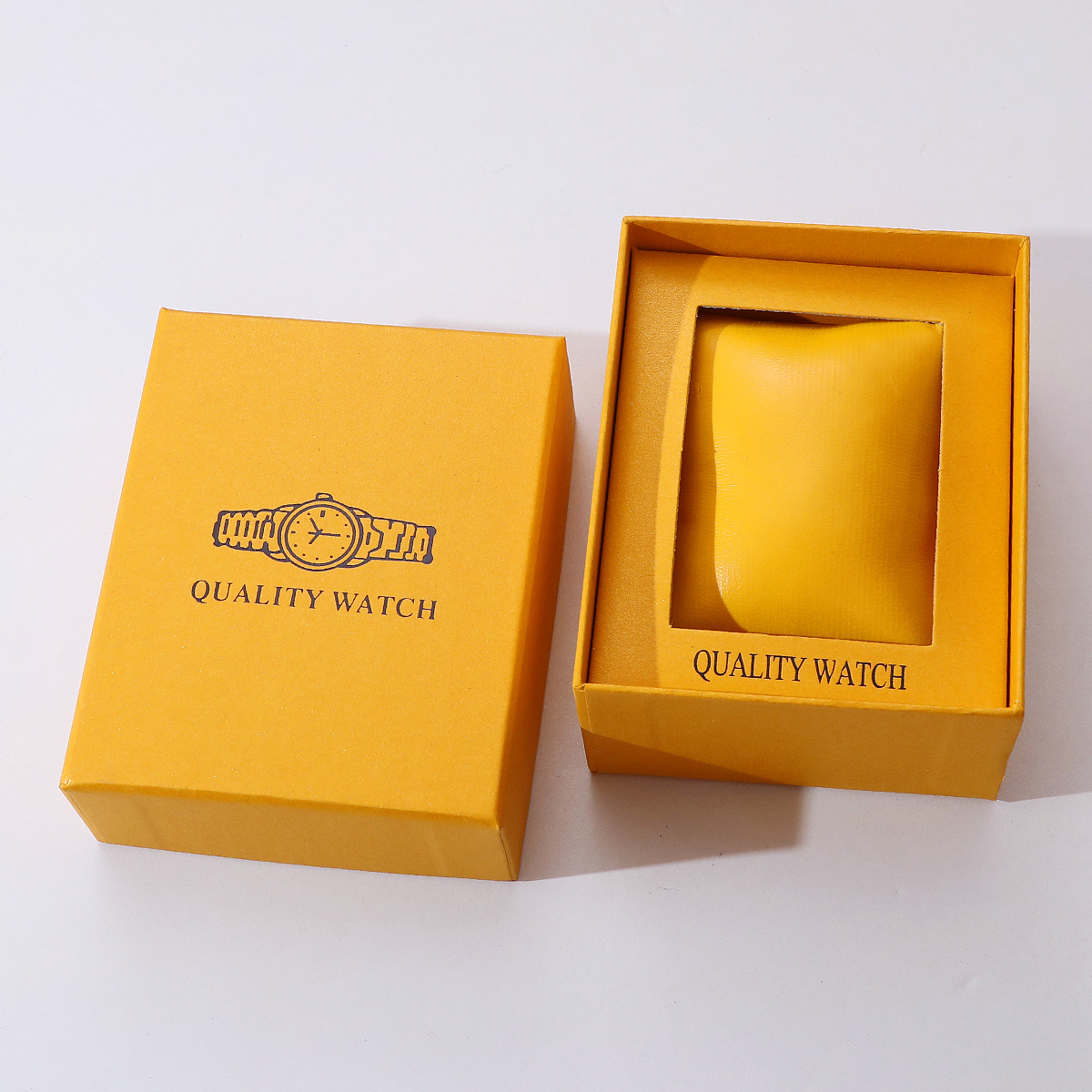 Light Luxury Fashion Gold Frosted Pearlescent Paper Watch Gift Box Original High-End Packaging Box Wholesale in Stock Custom-Made