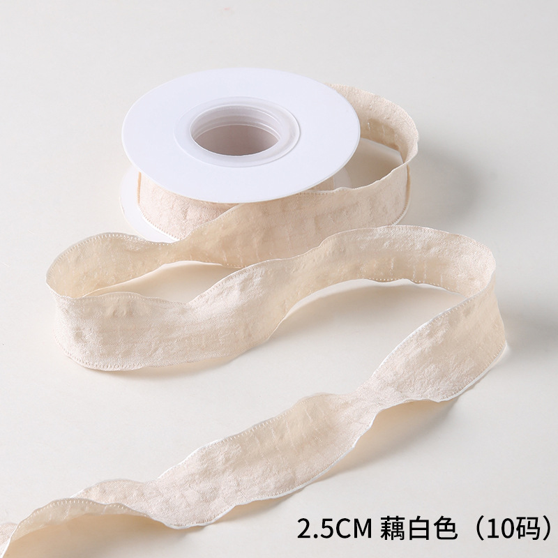 Cinta plisada al por mayor material de embalaje floral Macaron diybag embalaje de flores cinta de embalaje de flores de 4cm cinta de embalaje de flores