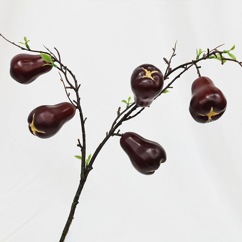 深紫単枝シミュレーション5果蓮霧客間食卓生け花造花花束装飾品置物写真撮影道具|undefined