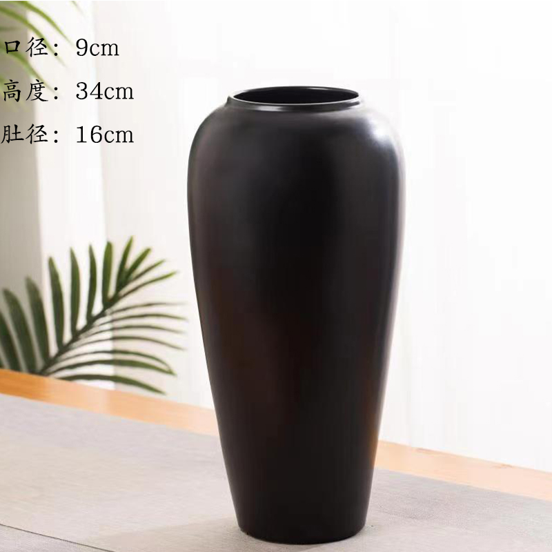 Jingdezhen nuevo jarrón de cerámica china planta maceta de flores de cerámica vintage flor seca sala de estar decoración moderna simple estricta