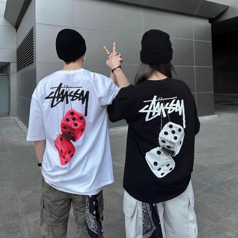 Cross-Border Street Style Summer High-End Short-Sleeve Stu Trendy Men's Couple Pure Cotton Loose Design T-Shirt Wholesale Cross-Border Street Style Summer High-End Short-Sleeve Stu Trendy Men's Couple Pure Cotton Loose Design T-Shirt Wholesale