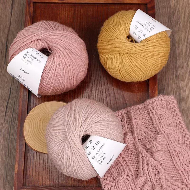 Merino wool thread 100 pure wool medium thick thread hand woven sweater thread hand woven hat coat stick thread