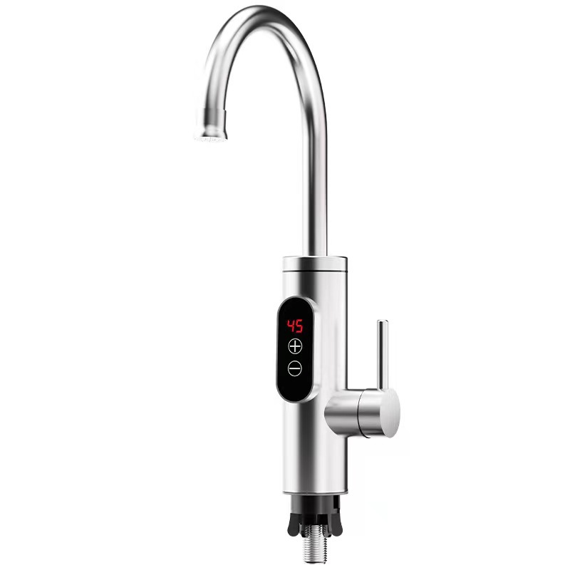Cocina para el hogar Grifo de agua caliente eléctrico Pantalla grande Pantalla digital Grifo de calefacción rápida Cocina Agua de acero inoxidable instantánea image 18